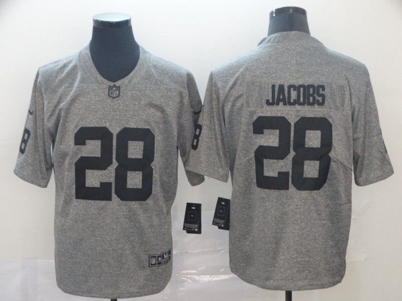 Men Oakland Raiders 28 Jacobs Gray Nike Vapor Untouchable Stitched Gridiron Limited NFL Jerseys